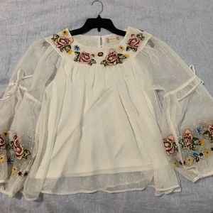 Altar'd States sheer sleeve top